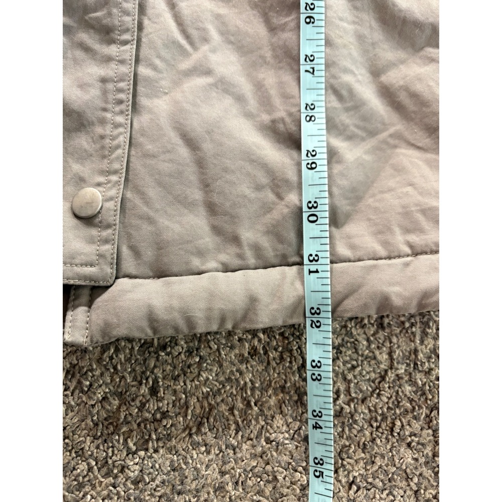 Skies Are Blue Parka Jacket Women Large Gray Faux Shearling Lined Hooded Utility - Picture 6 of 10
